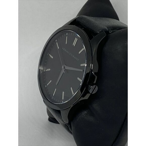 Armani Exchange AX2148 Men's Black Leather Analog Dial Quartz Wrist Watch JK182 - Picture 4 of 12